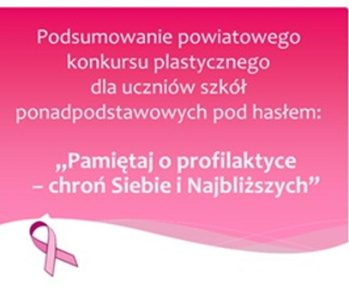 Konkurs „Pamiętaj o profilaktyce - chroń Siebie i Najbliższych”